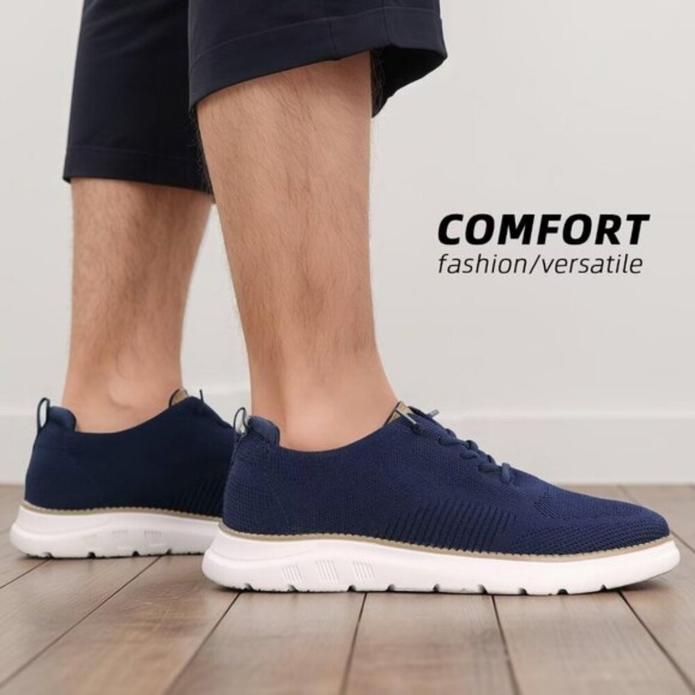 ⚡Men's Z45 Blue Mesh Casual Walking Business Oxfords Work Lightweight Sneakers - Picture 2 of 7